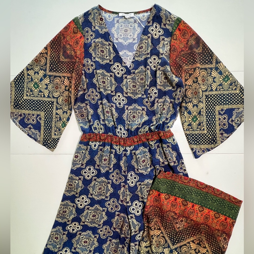 Glamorous Multicolored Boho Jumpsuit size 8